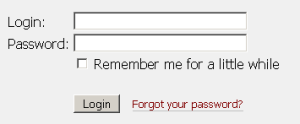 Forgot password link 